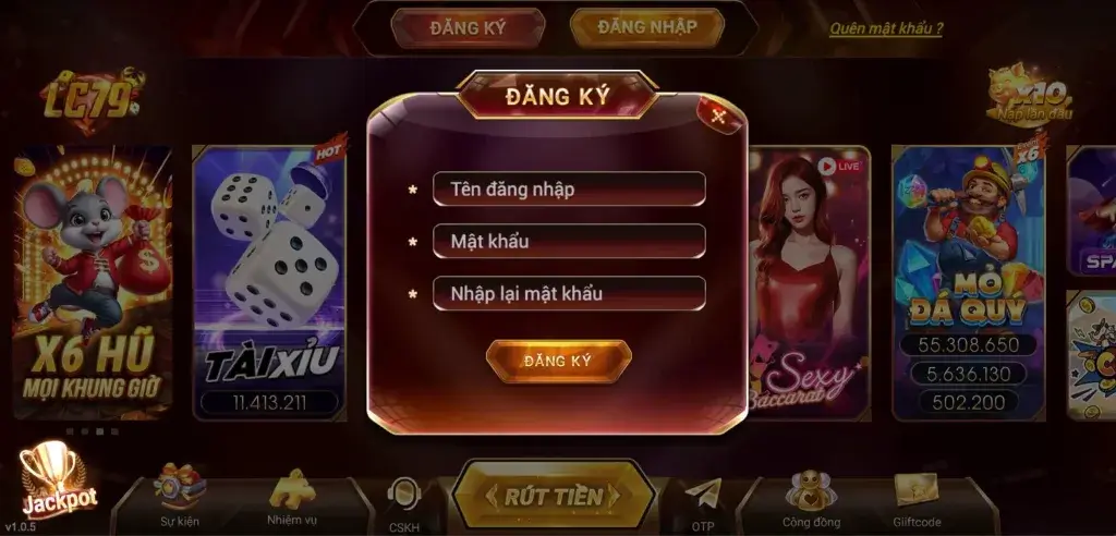 Đăng ký tài khoản LC79 để chơi game bài đổi thưởng nhanh chóng