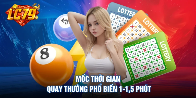 Mốc thời gian quay thưởng phổ biến 1-1,5 phút